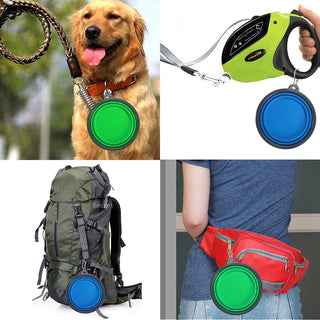 Zusammenklappbar Silikon-Hundefutter-Wassernapf-Frisbee