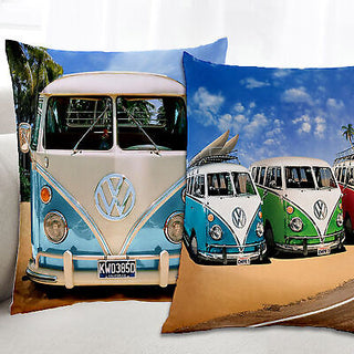 VW Volkswagen cuddly cushion Bulli T1 blue 40 cm x 40